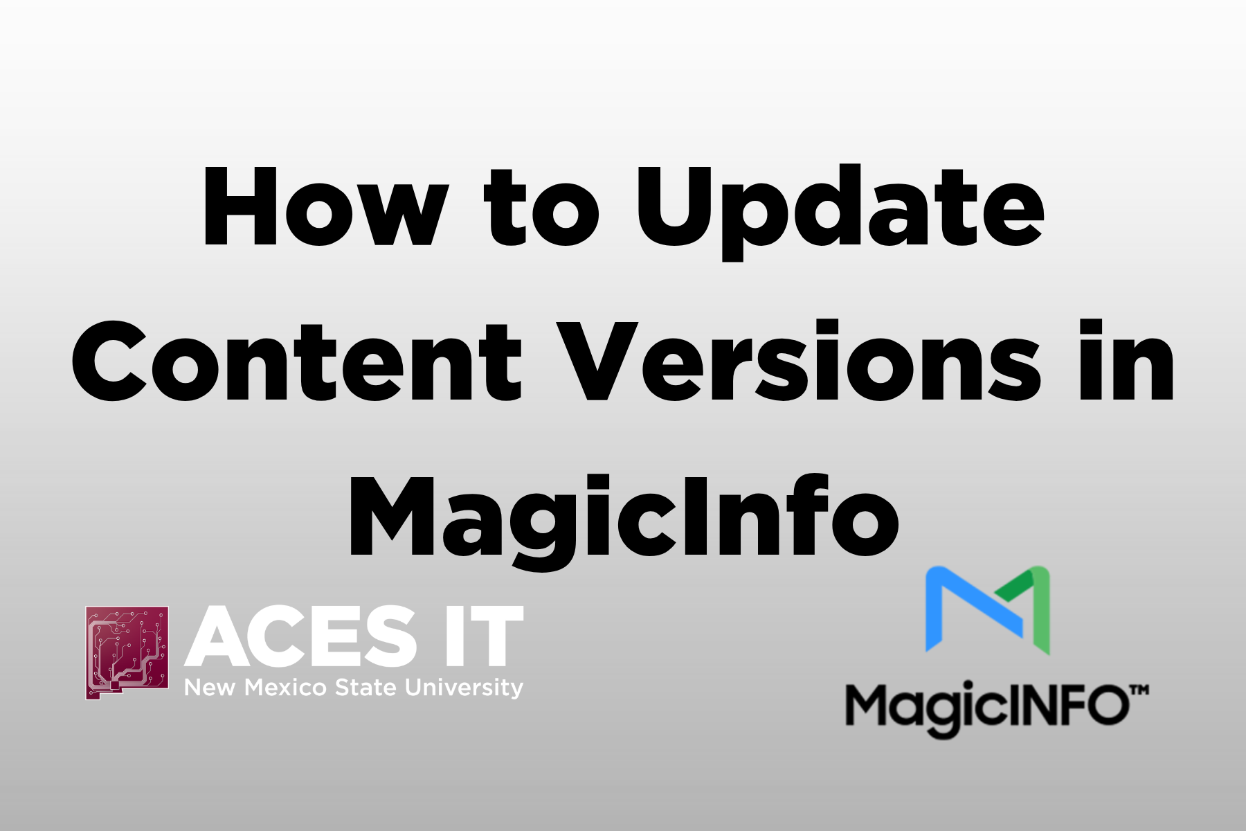 MagicInfo Content Version