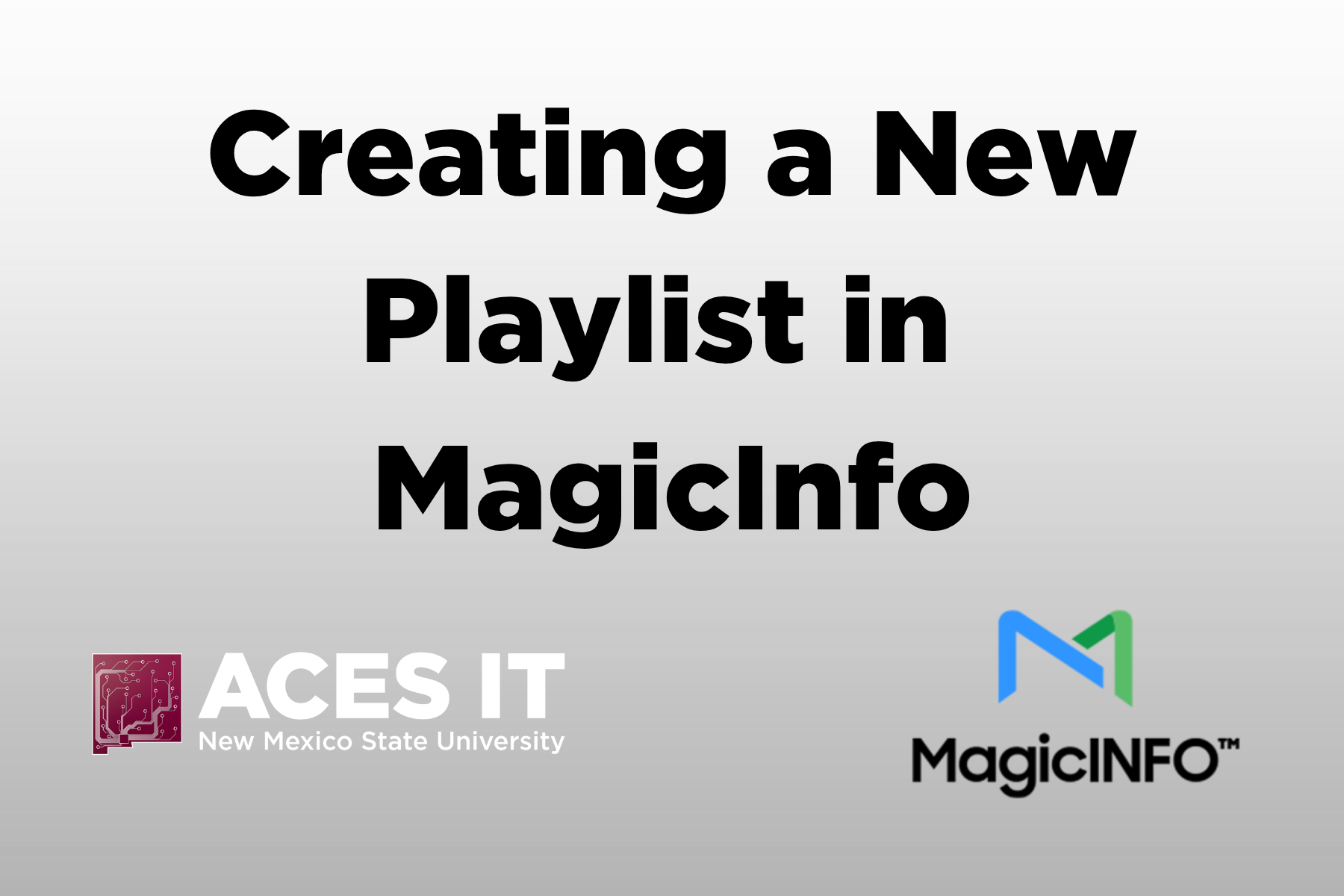 MagicInfo Playlists