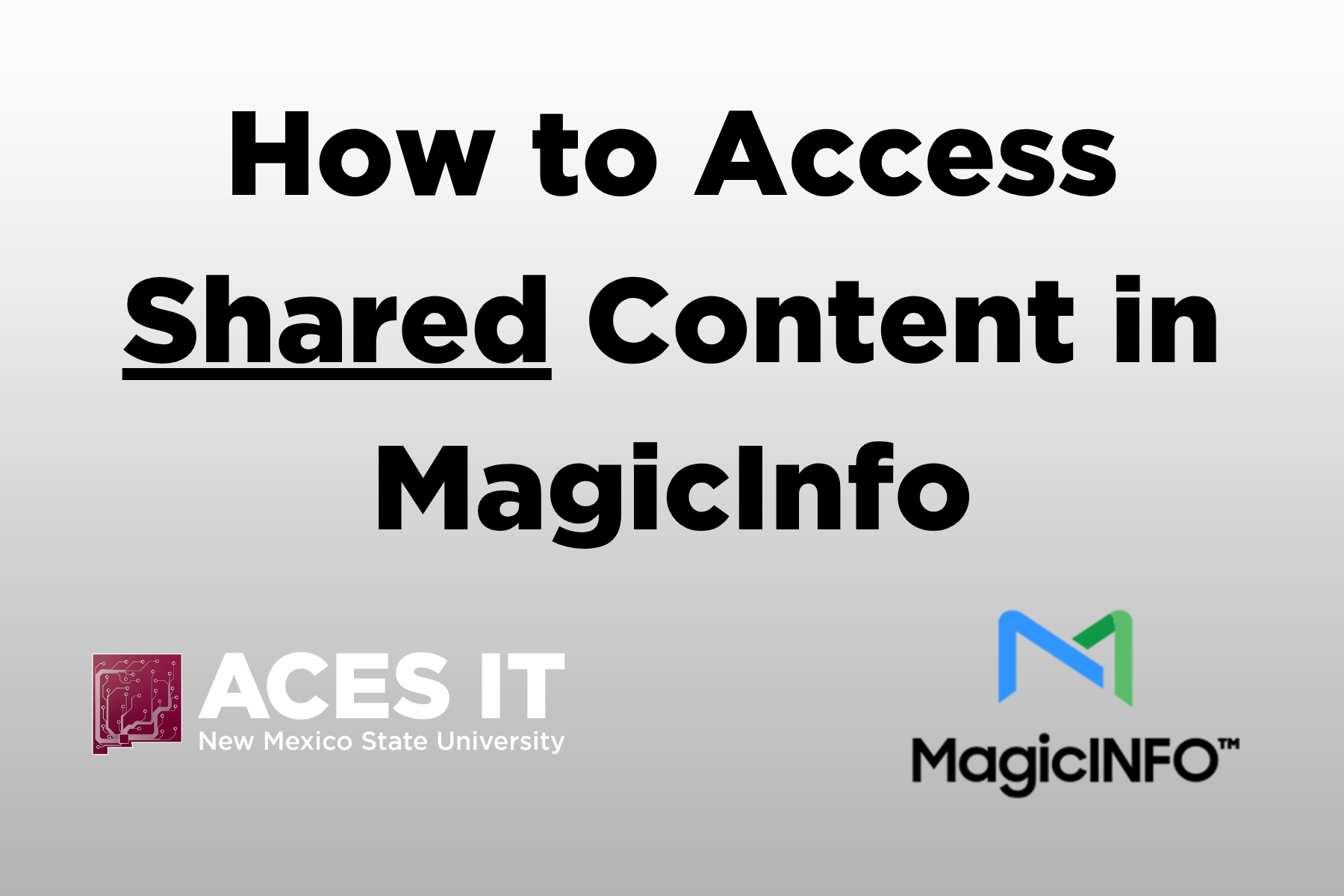 MagicInfo Shared Content