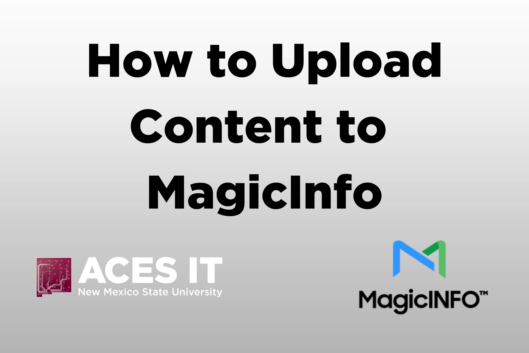 MagicInfo Uploads